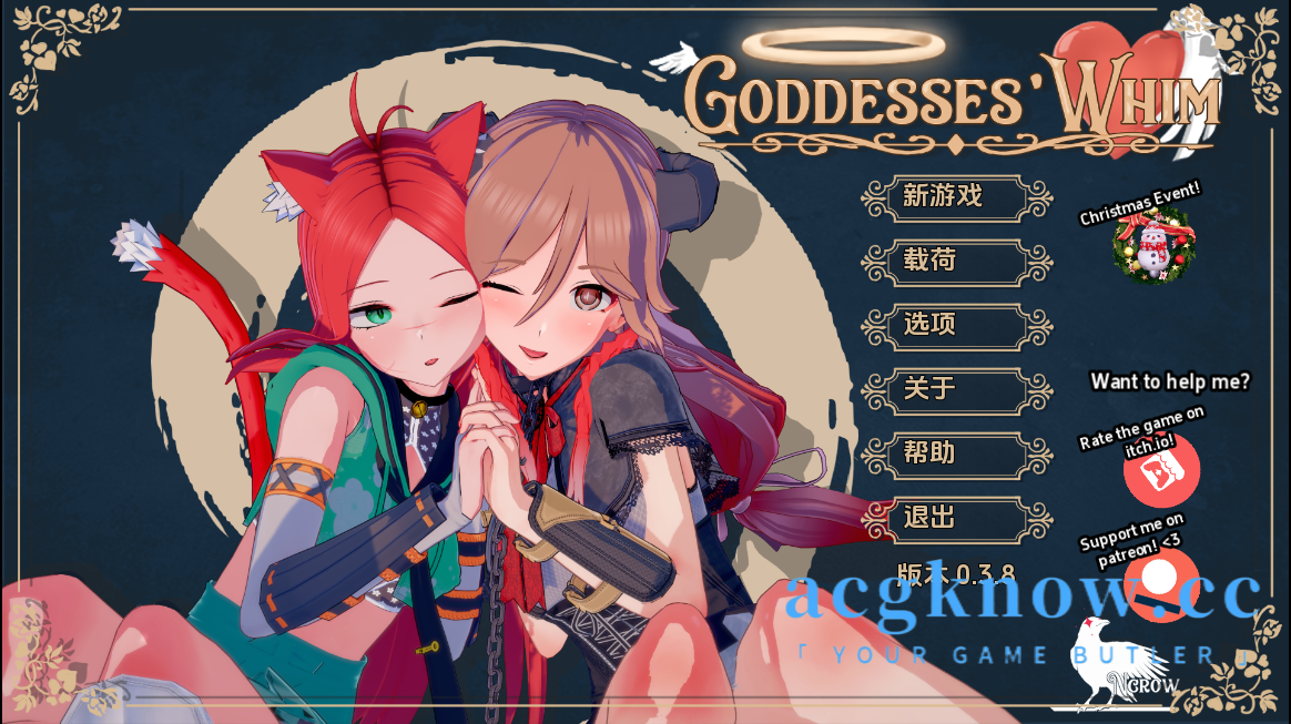 图片[1]-[PC+安卓+IOS][日系SLG/汉化/动态]女神的旨意 女神的心血来潮 Goddesses’ Whim v0.3.8[3.86G]-acgknow